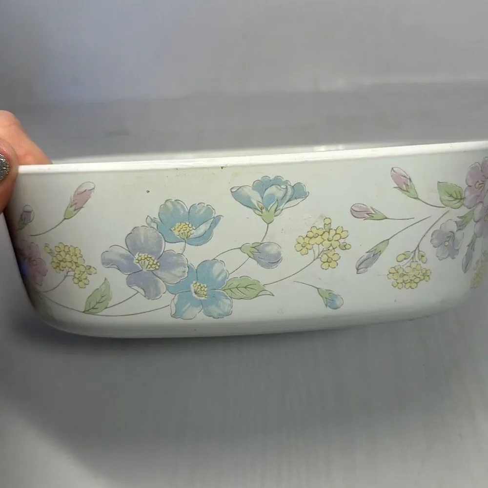 Corning Ware Spring Bouquet A-2-B 2 Liter Pastel Floral Casserole Dish NO Lid LO